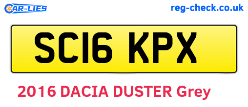 SC16KPX are the vehicle registration plates.