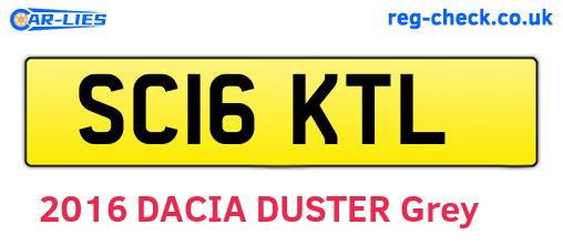 SC16KTL are the vehicle registration plates.