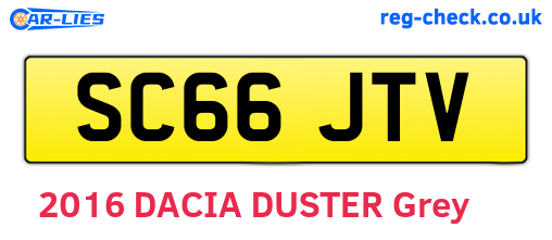 SC66JTV are the vehicle registration plates.