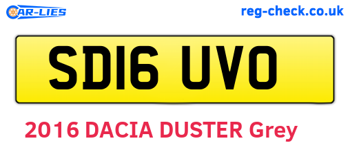 SD16UVO are the vehicle registration plates.