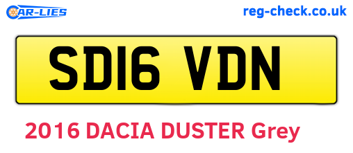 SD16VDN are the vehicle registration plates.