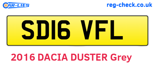 SD16VFL are the vehicle registration plates.