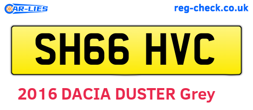 SH66HVC are the vehicle registration plates.