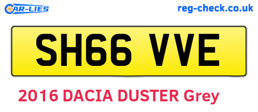 SH66VVE are the vehicle registration plates.
