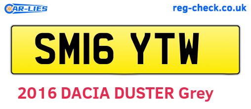 SM16YTW are the vehicle registration plates.