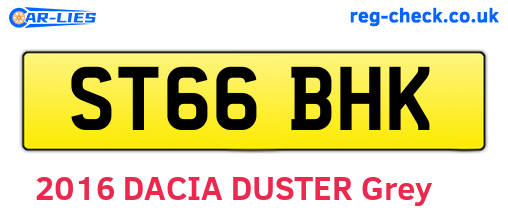 ST66BHK are the vehicle registration plates.