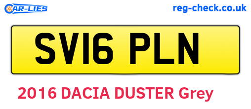 SV16PLN are the vehicle registration plates.