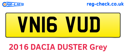 VN16VUD are the vehicle registration plates.