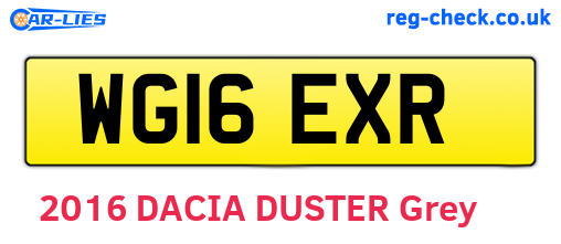 WG16EXR are the vehicle registration plates.