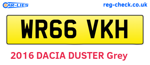 WR66VKH are the vehicle registration plates.