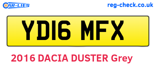YD16MFX are the vehicle registration plates.
