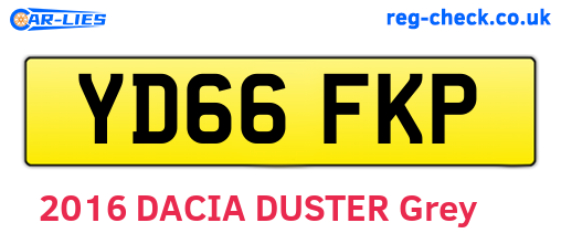 YD66FKP are the vehicle registration plates.