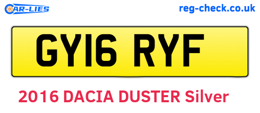 GY16RYF are the vehicle registration plates.