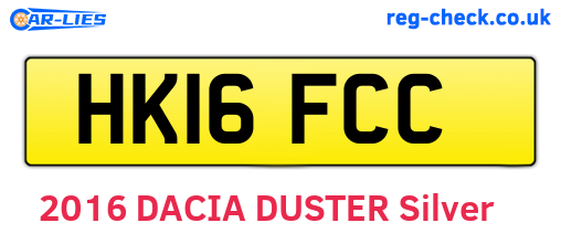 HK16FCC are the vehicle registration plates.