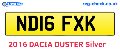 ND16FXK are the vehicle registration plates.