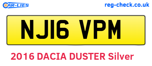 NJ16VPM are the vehicle registration plates.