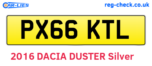 PX66KTL are the vehicle registration plates.