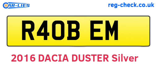 R40BEM are the vehicle registration plates.