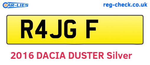 R4JGF are the vehicle registration plates.