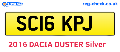 SC16KPJ are the vehicle registration plates.