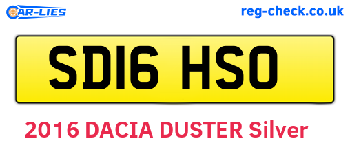 SD16HSO are the vehicle registration plates.
