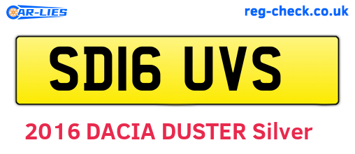 SD16UVS are the vehicle registration plates.