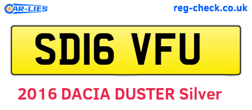 SD16VFU are the vehicle registration plates.