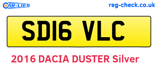 SD16VLC are the vehicle registration plates.