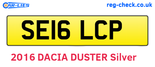 SE16LCP are the vehicle registration plates.
