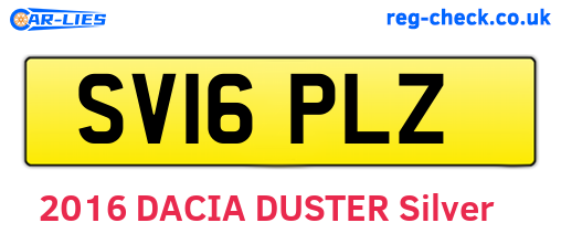 SV16PLZ are the vehicle registration plates.