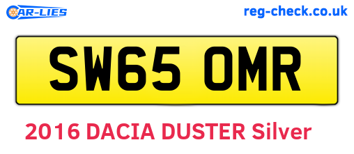 SW65OMR are the vehicle registration plates.