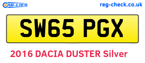 SW65PGX are the vehicle registration plates.