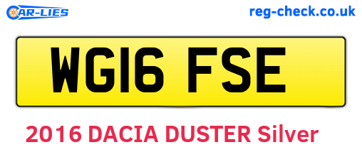 WG16FSE are the vehicle registration plates.