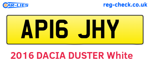 AP16JHY are the vehicle registration plates.