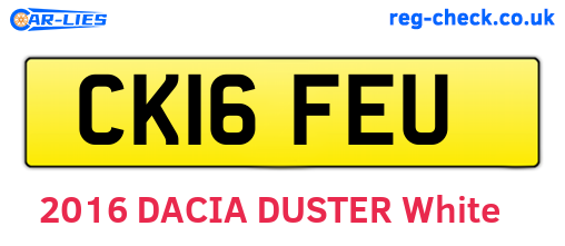 CK16FEU are the vehicle registration plates.