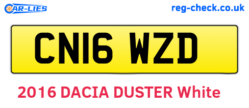 CN16WZD are the vehicle registration plates.