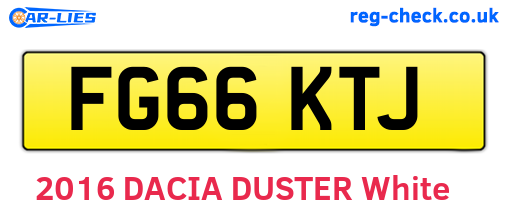 FG66KTJ are the vehicle registration plates.