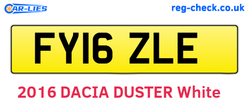 FY16ZLE are the vehicle registration plates.
