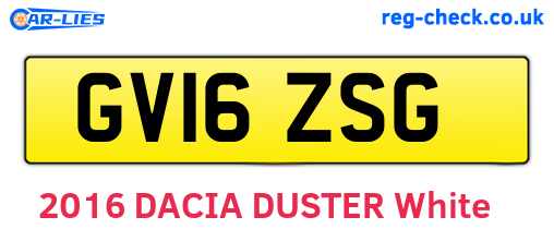GV16ZSG are the vehicle registration plates.