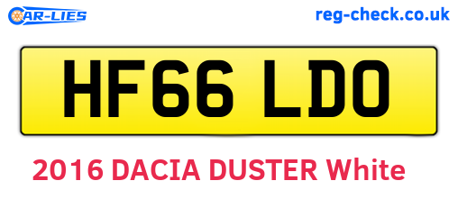 HF66LDO are the vehicle registration plates.