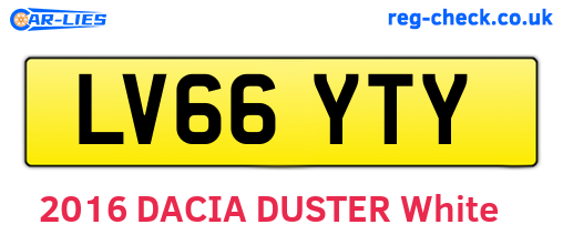 LV66YTY are the vehicle registration plates.