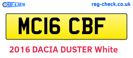 MC16CBF are the vehicle registration plates.