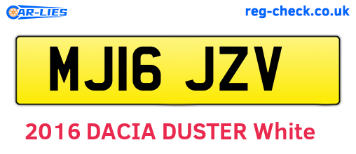 MJ16JZV are the vehicle registration plates.