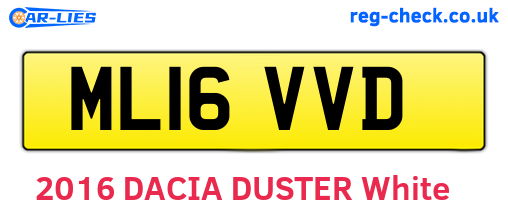 ML16VVD are the vehicle registration plates.