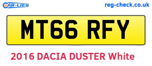 MT66RFY are the vehicle registration plates.