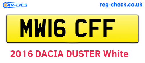 MW16CFF are the vehicle registration plates.
