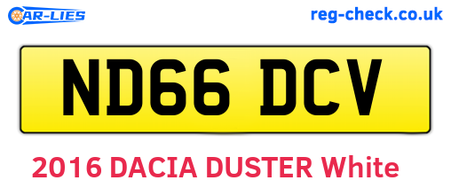 ND66DCV are the vehicle registration plates.