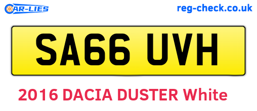 SA66UVH are the vehicle registration plates.