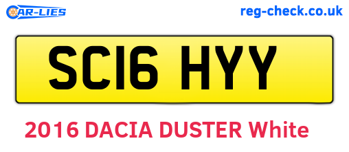 SC16HYY are the vehicle registration plates.