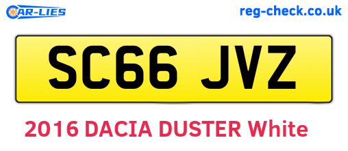 SC66JVZ are the vehicle registration plates.